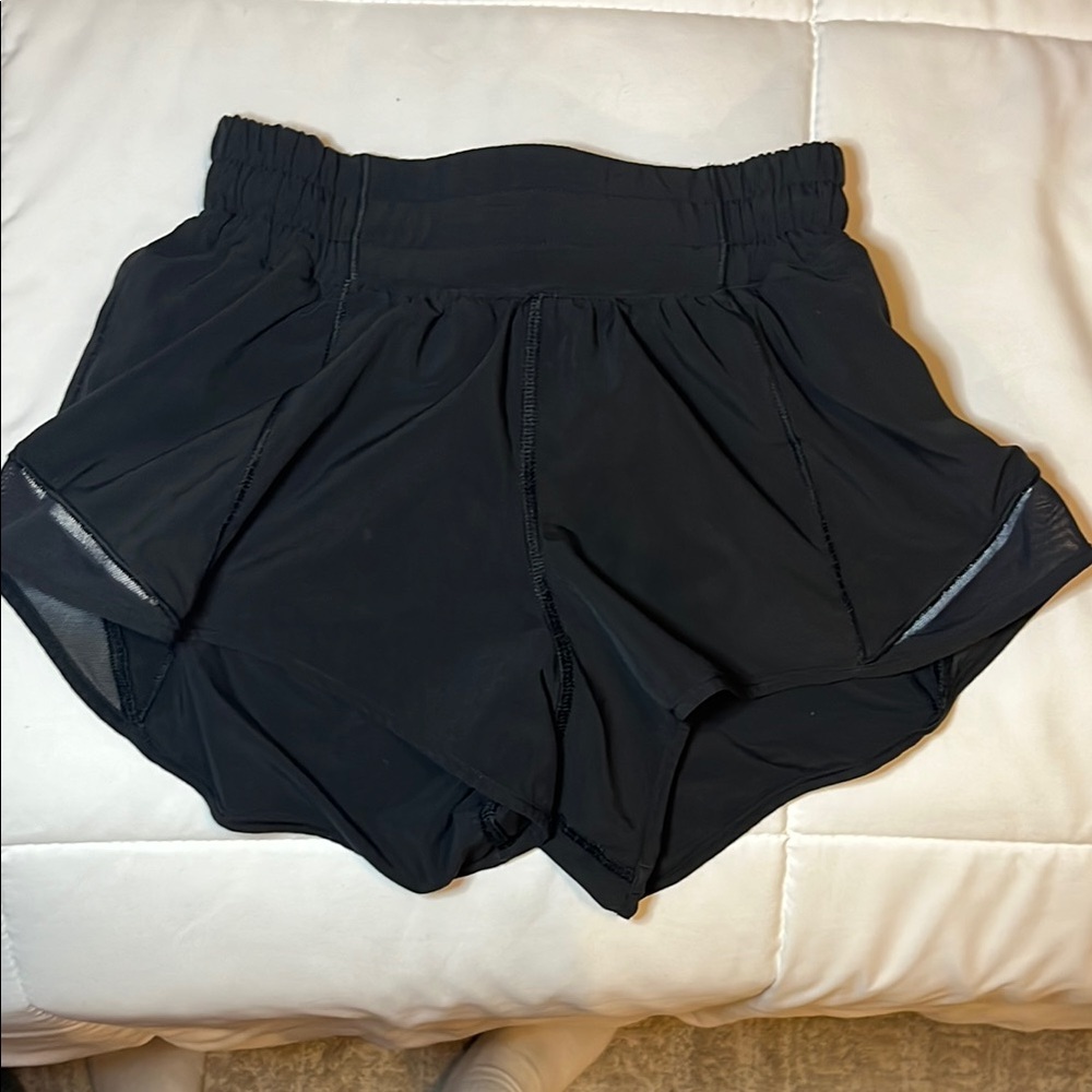 Lululemon Athletica Black Athletic Shorts with Moisture-Wicking Fabric